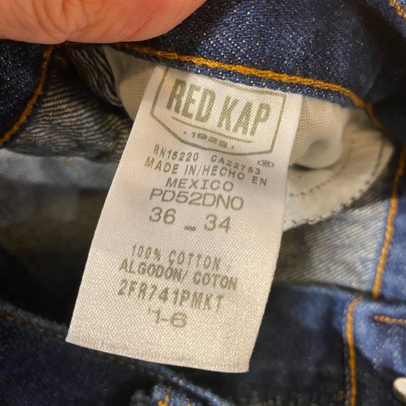 Red Kap Men's Blue Jeans 36 x 34 (LQ) - Picture 7 of 13
